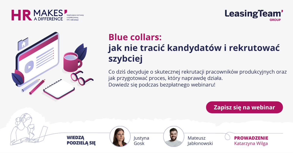Image placed below intro section for event Blue collars: jak nie tracić kandydatów i rekrutować szybciej