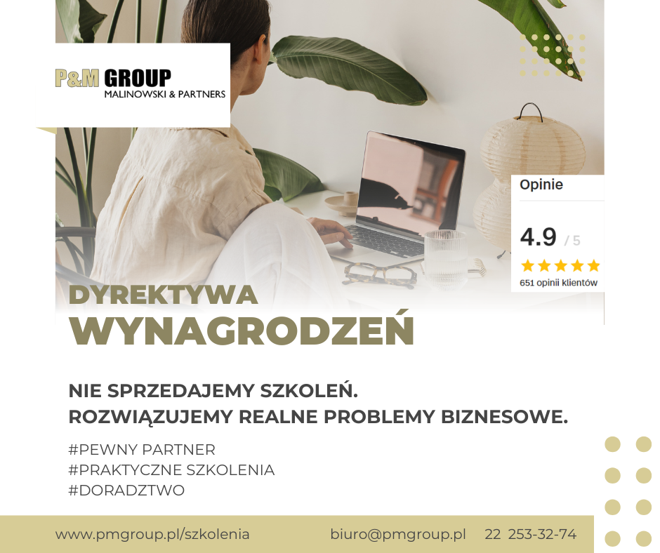Image placed below experts section for event Szkolenie: Dyrektywa dotycząca równości i przejrzystości wynagrodzeń – przygotowanie do wymogów.