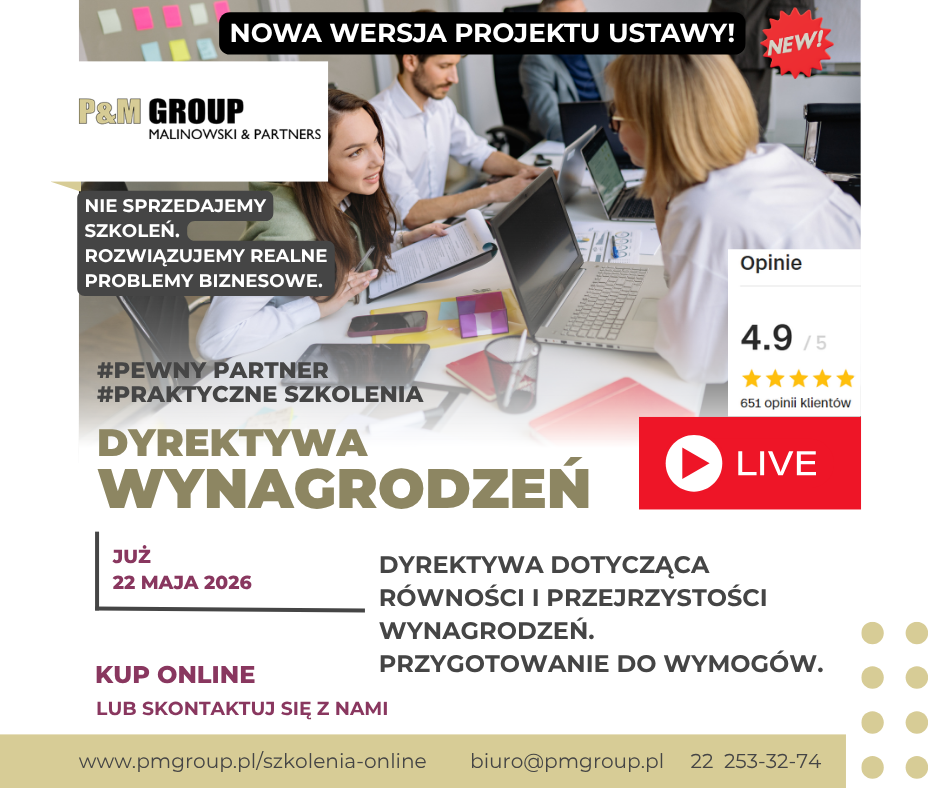 Image placed below intro section for event Szkolenie: Dyrektywa dotycząca równości i przejrzystości wynagrodzeń – przygotowanie do wymogów.
