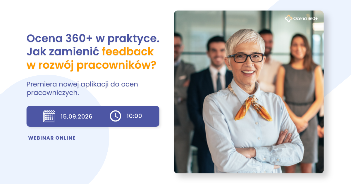 Image placed below intro section for event Webinar: Ocena 360+ w praktyce. Jak zamienić feedback w rozwój pracowników?